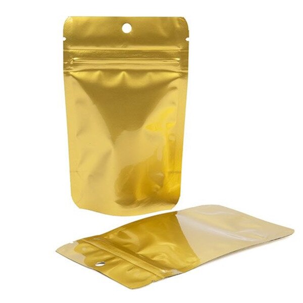 3 x 5 Stand Up Pouch - Metallic Gol